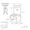 Azar Displays Large Lottery Box with Pocket, Lock and Keys on Pedestal. Color: White 206307 - alternate 2